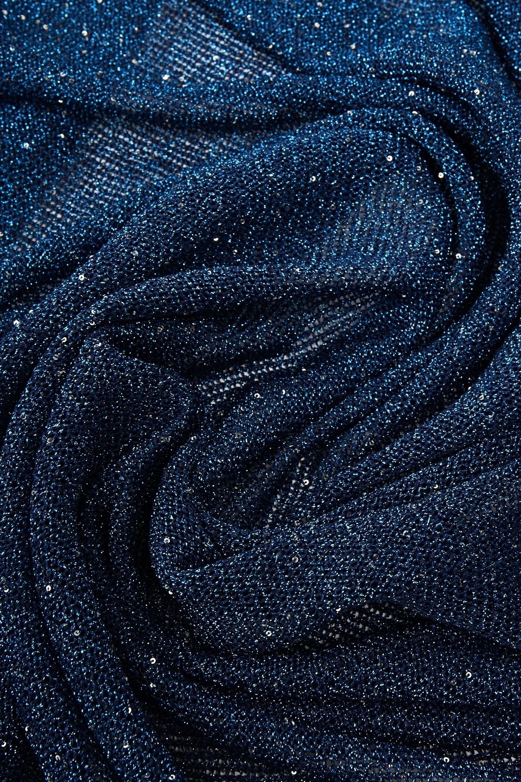 MISSONI Sequin-embellished metallic knitted scarf