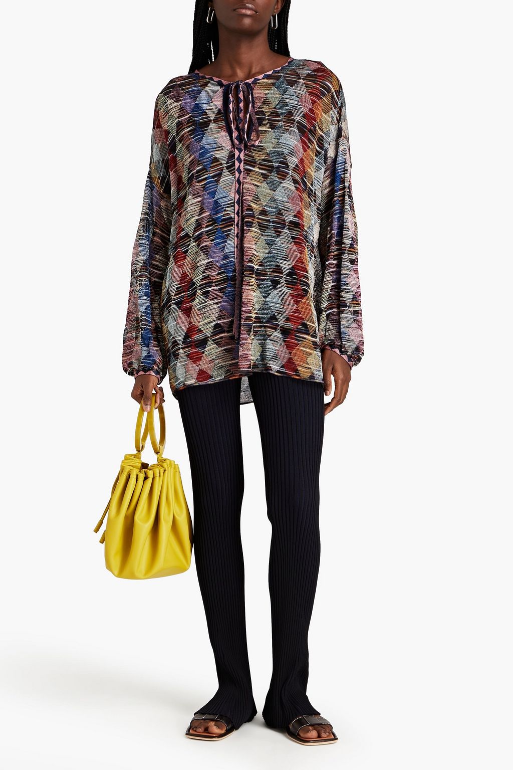 MISSONI Pullover aus Metallic-Häkelstrick