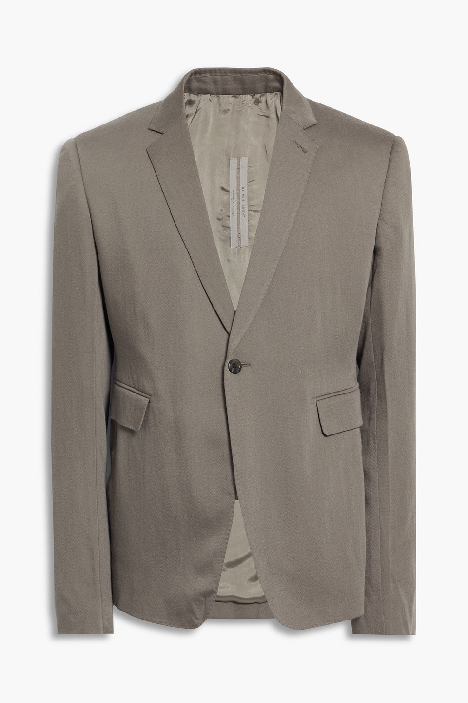 Rick Owens Wool Blazer In Mushroom