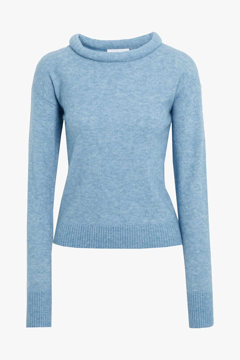 helmut lang - mélange brushed wool-blend sweater - blue - m