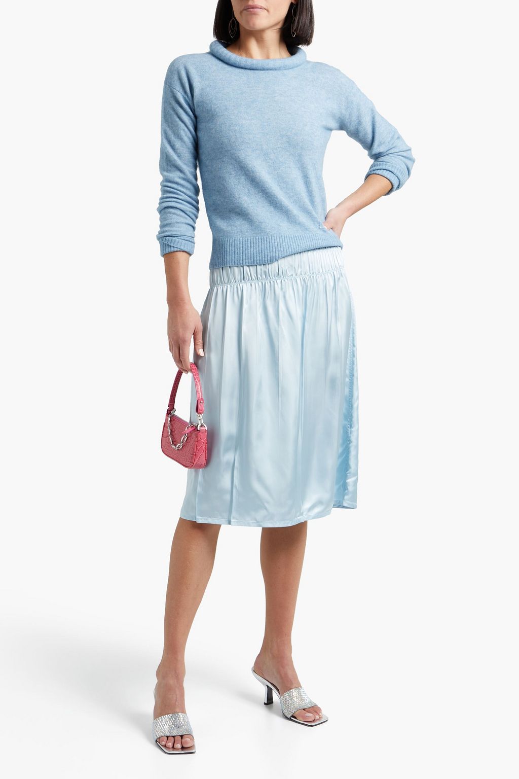 HELMUT LANG Mélange brushed wool-blend sweater