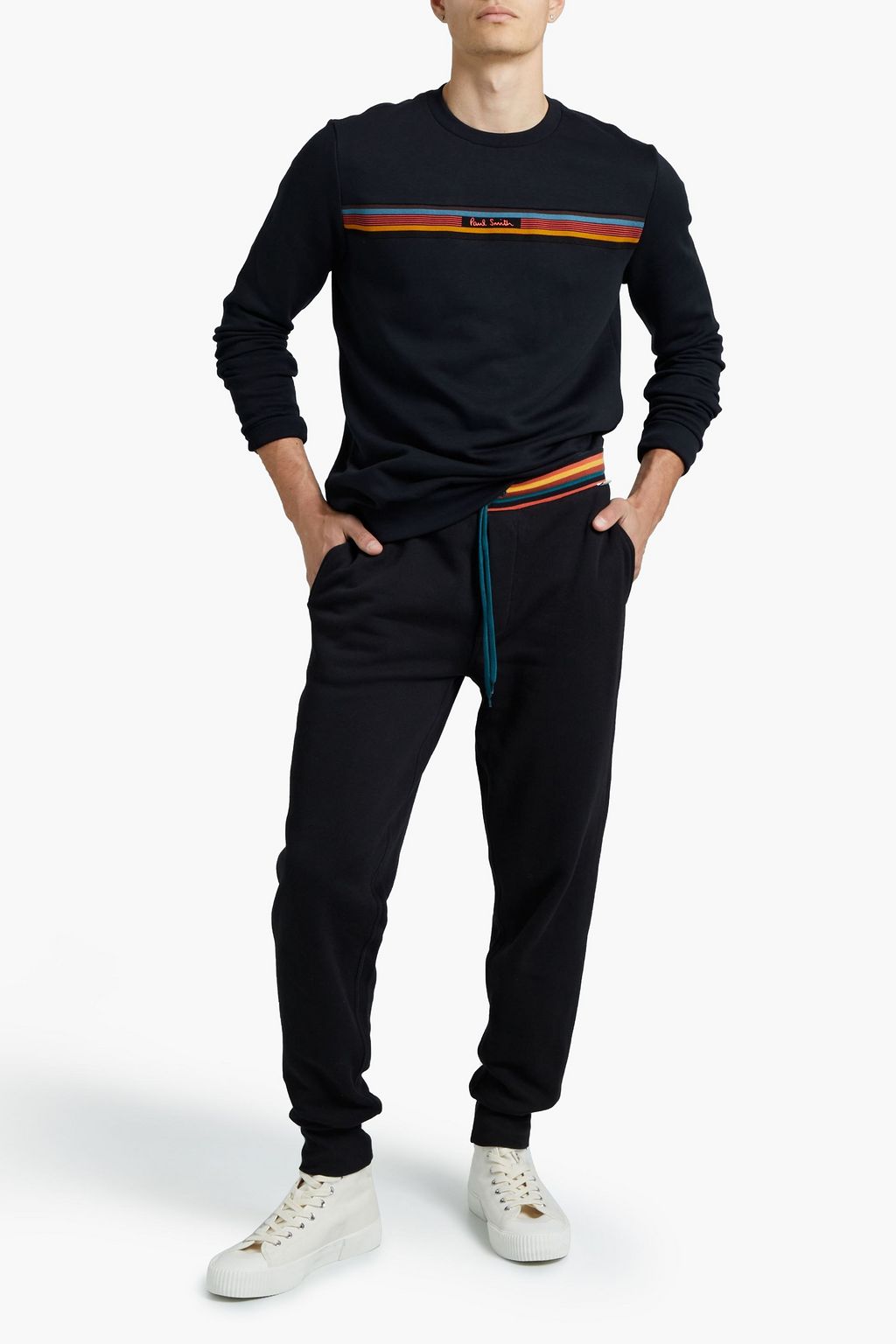PAUL SMITH Appliquéd cotton-blend sweatshirt