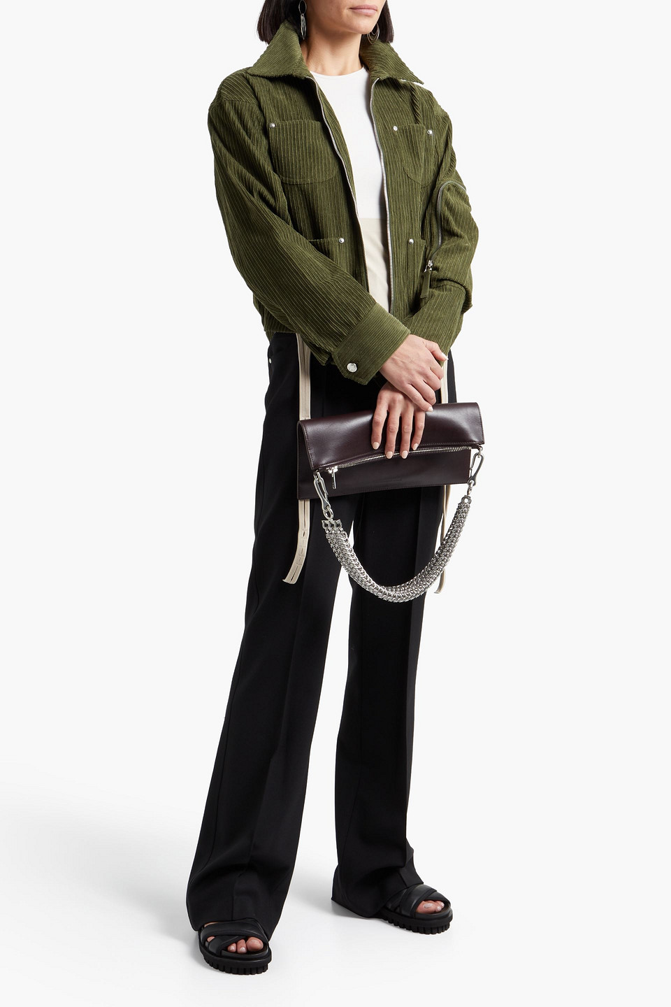 Helmut Lang Corduroy Jacket In Forest 