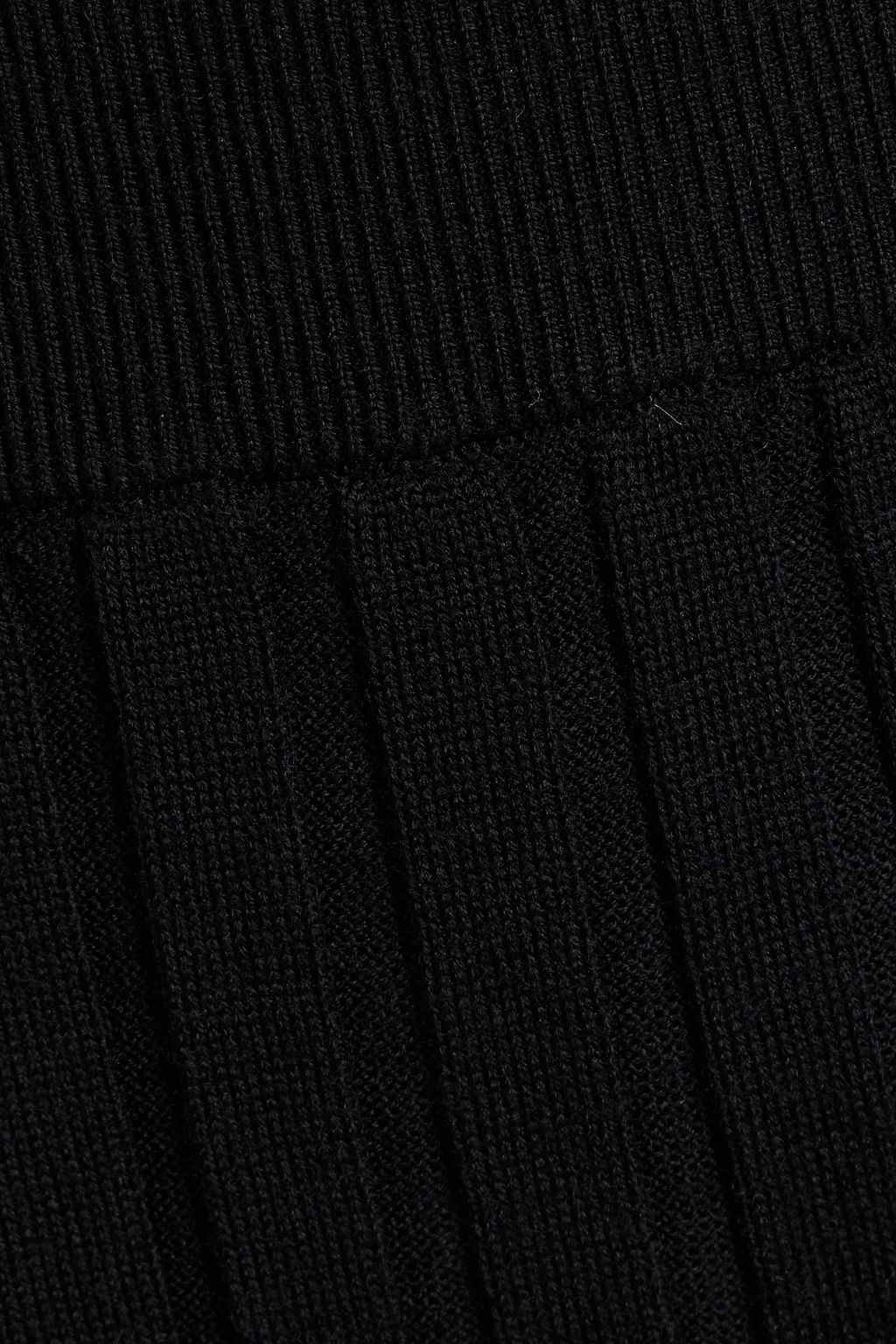 HELMUT LANG Ribbed wool mini skirt