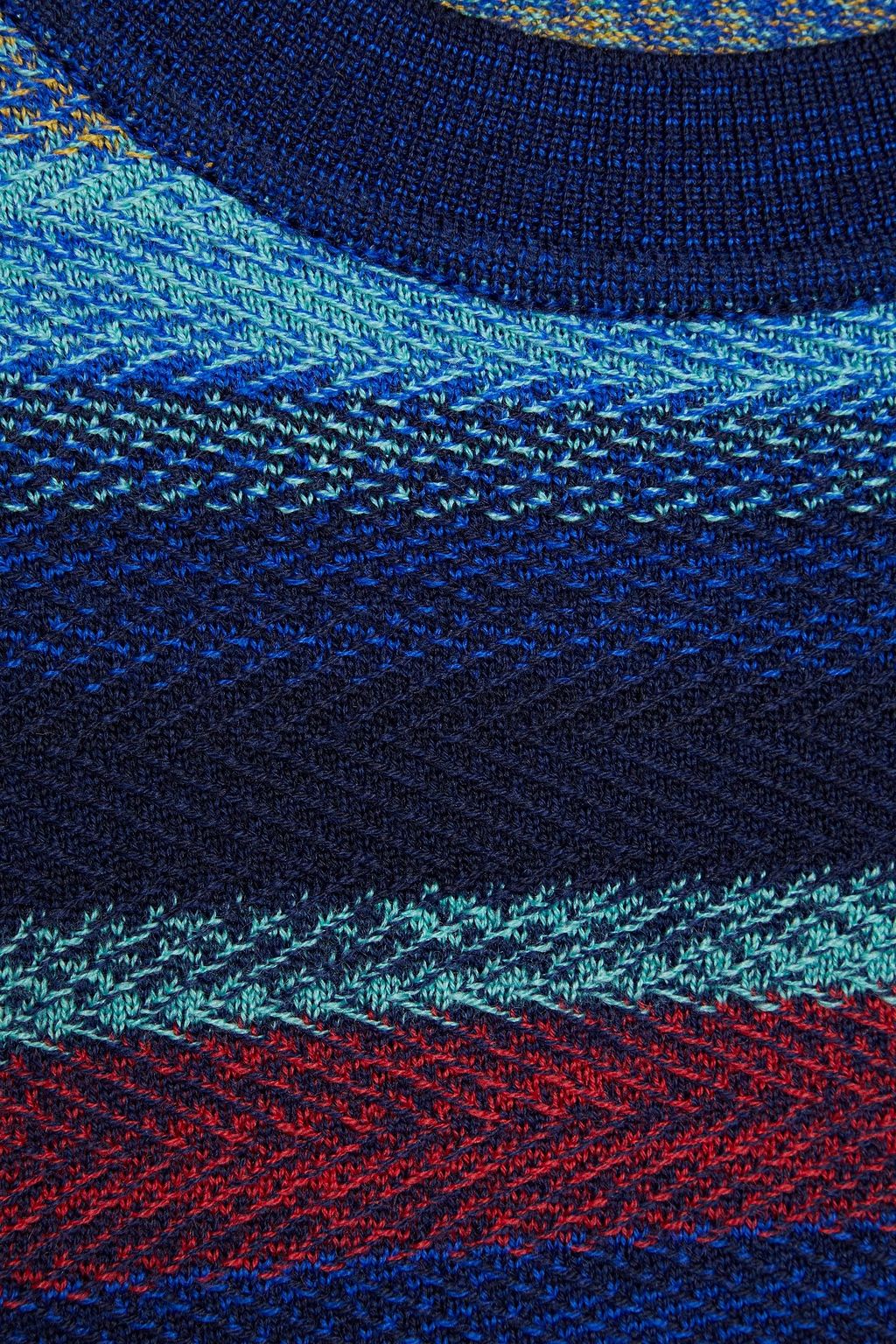 MISSONI Striped jacquard-knit wool-blend sweater