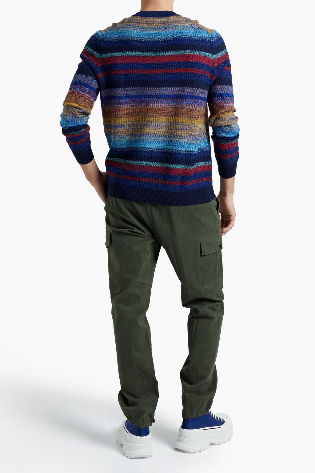 MISSONI Striped jacquard-knit wool-blend sweater