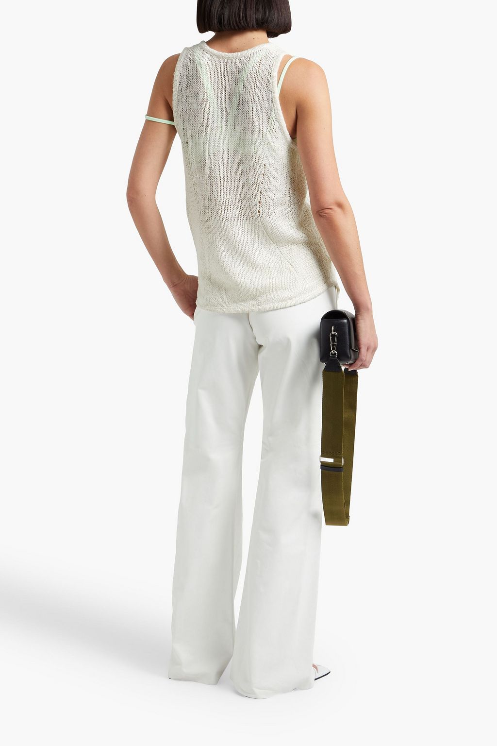 HELMUT LANG Open-knit silk tank