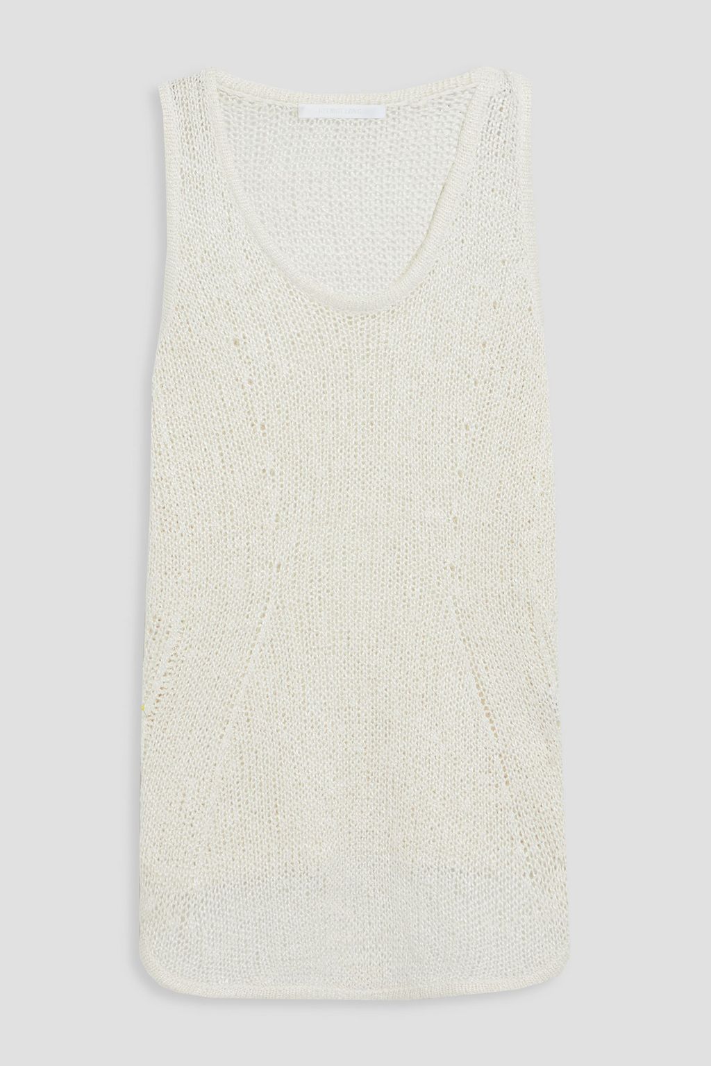 Layered, sheer white tank top in the Helmut Lang Spring/Summer 1999 News  Photo - Getty Images