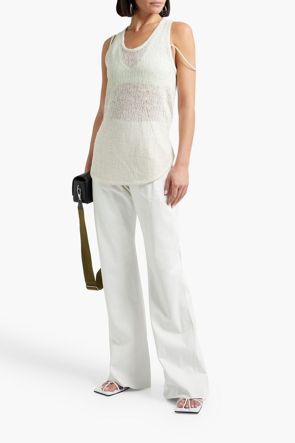 HELMUT LANG Open-knit silk tank