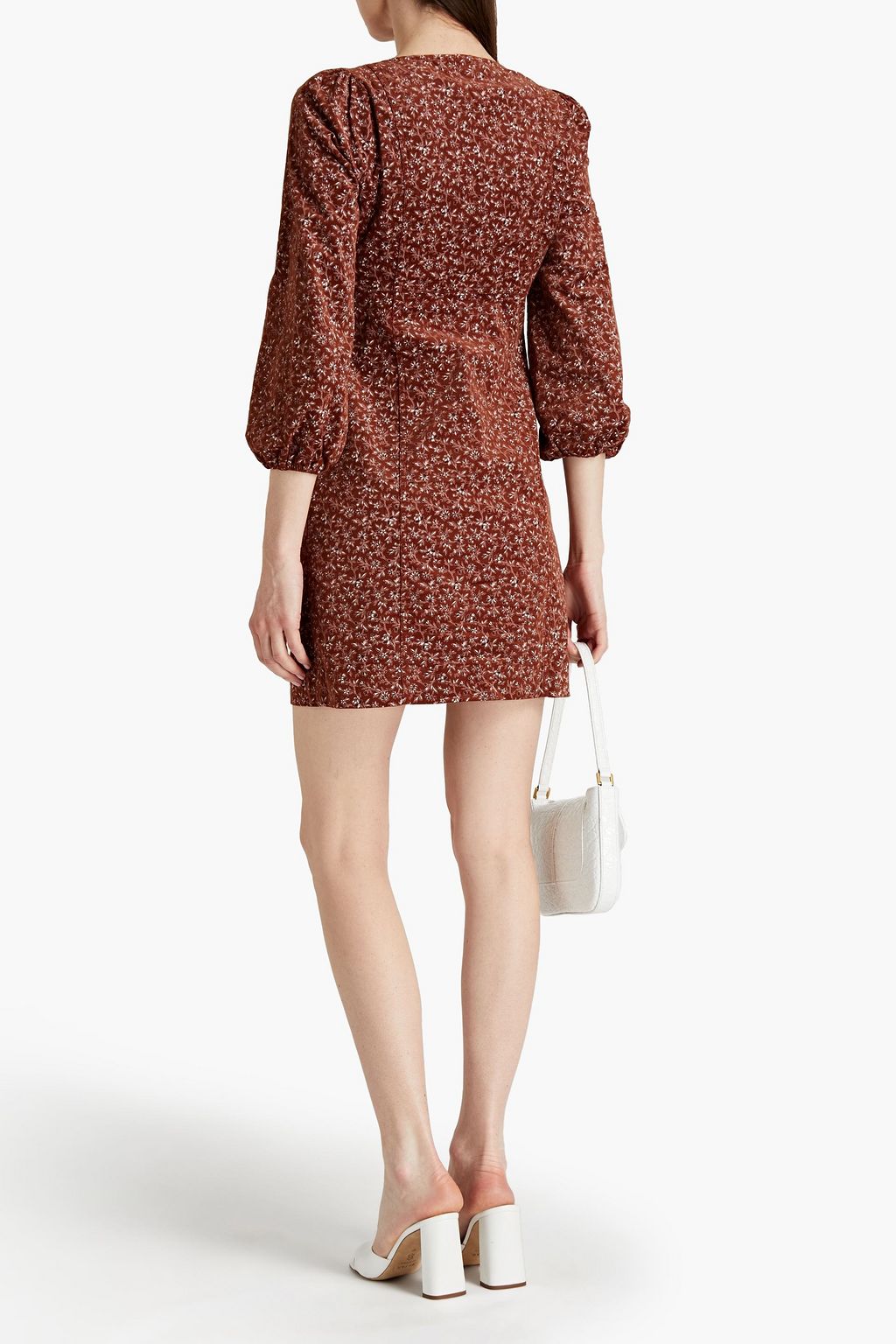 VERONICA BEARD Ranja floral-print stretch-cotton velvet mini dress