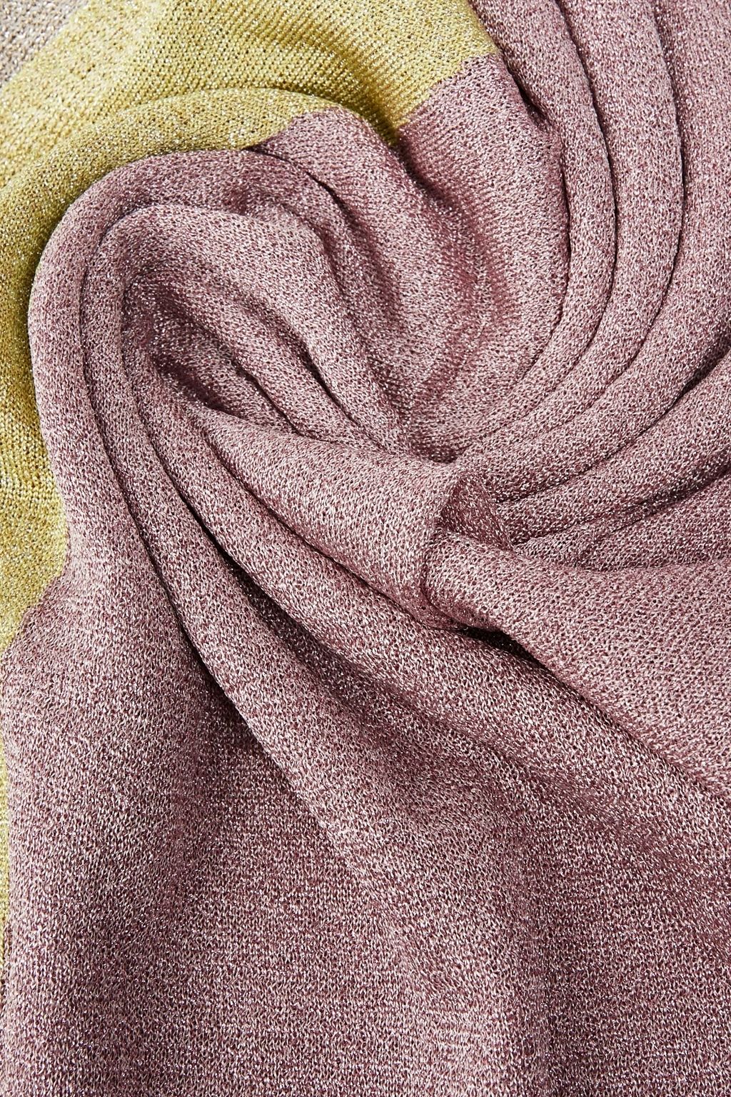 MISSONI Metallic crochet-knit scarf
