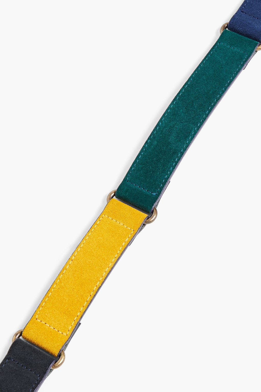 MISSONI Gürtel aus Veloursleder in Colour-Block-Optik