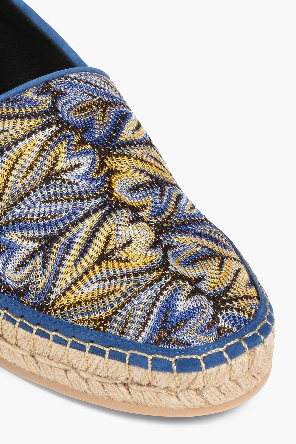 MISSONI Metallic crochet-knit espadrilles