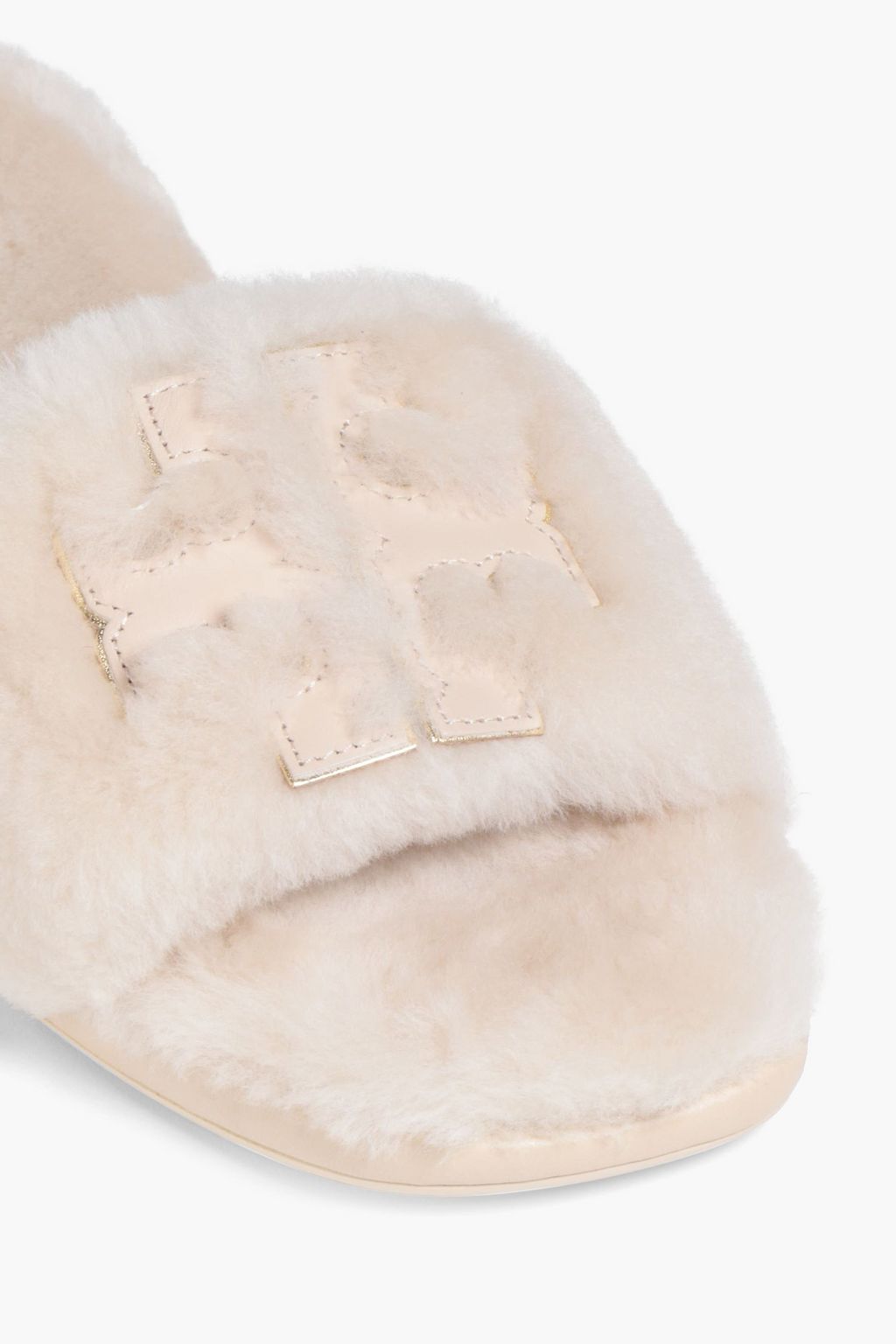 TORY BURCH Double T Pantoletten aus Shearling
