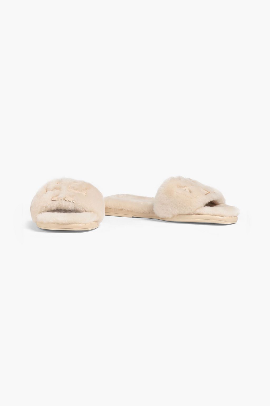 TORY BURCH Double T Pantoletten aus Shearling