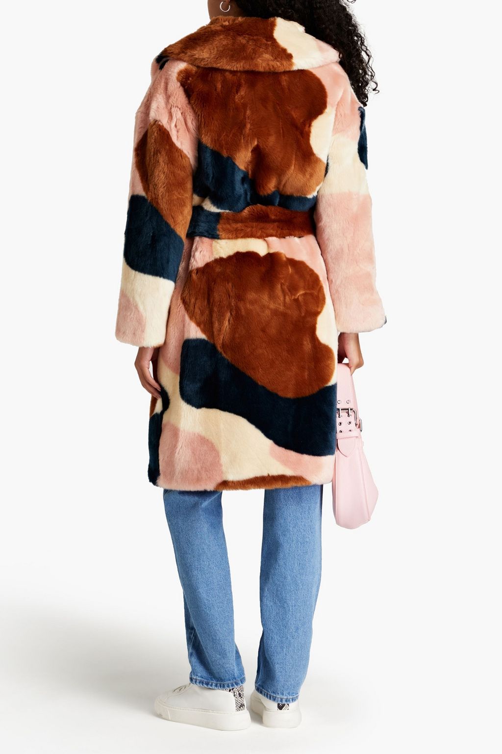 JAKKE. Katrina color-block faux fur coat | THE OUTNET