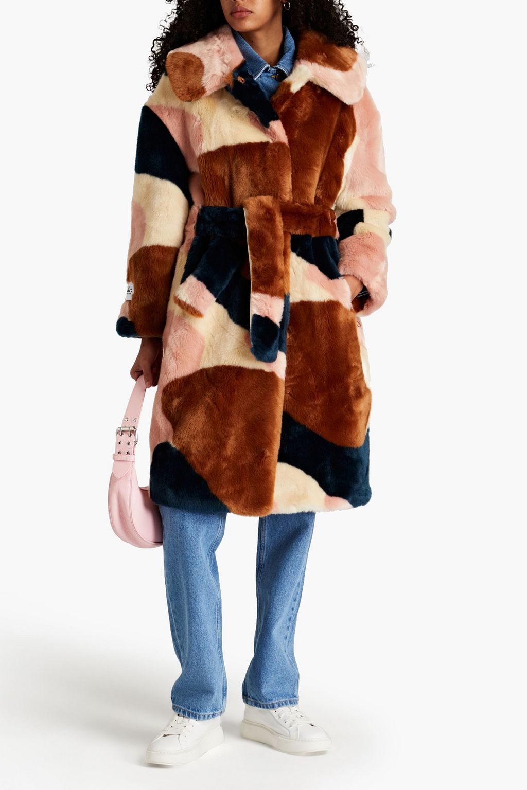 JAKKE. Katrina color-block faux fur coat | THE OUTNET