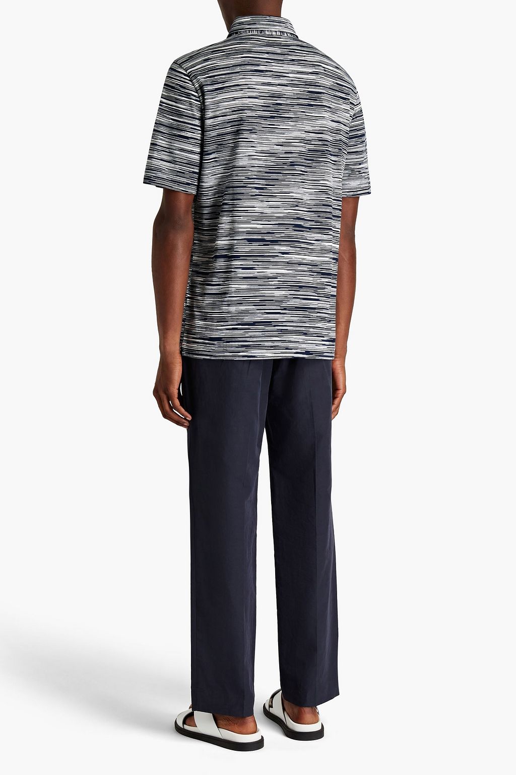 MISSONI Space-dyed cotton-jersey polo shirt