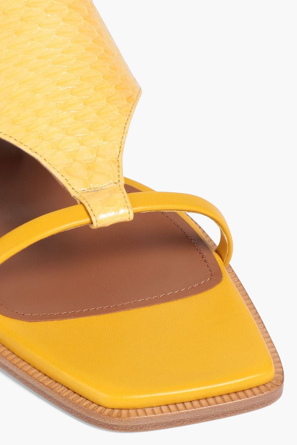 MALONE SOULIERS Didi leather-trimmed elaphe sandals
