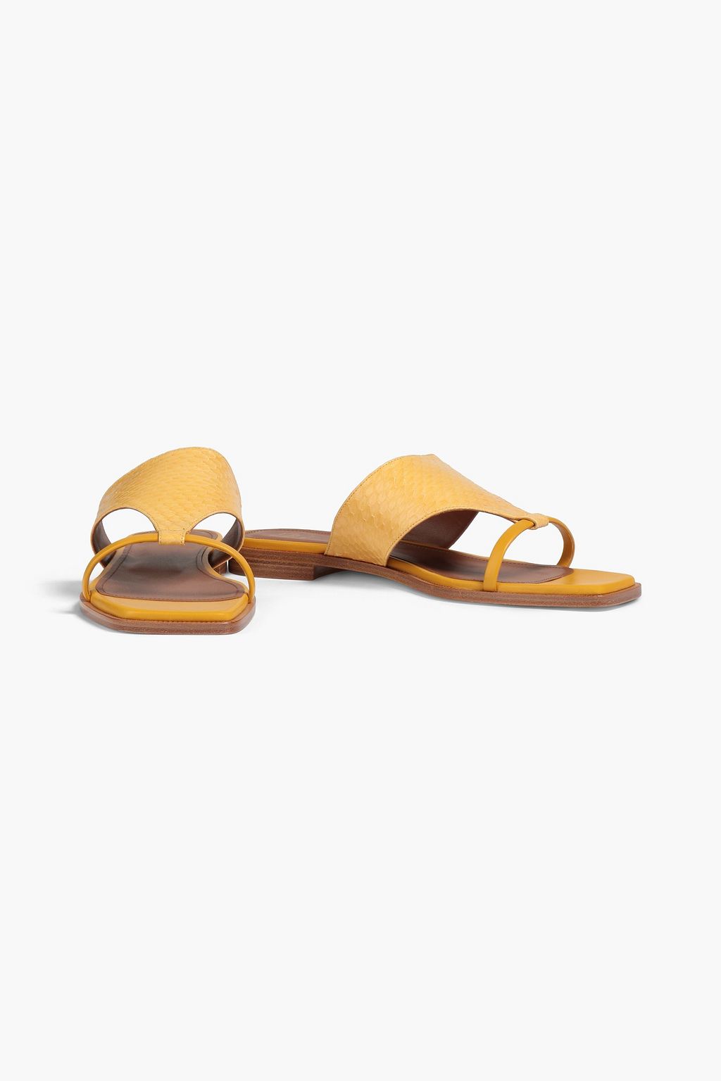 MALONE SOULIERS Didi leather-trimmed elaphe sandals