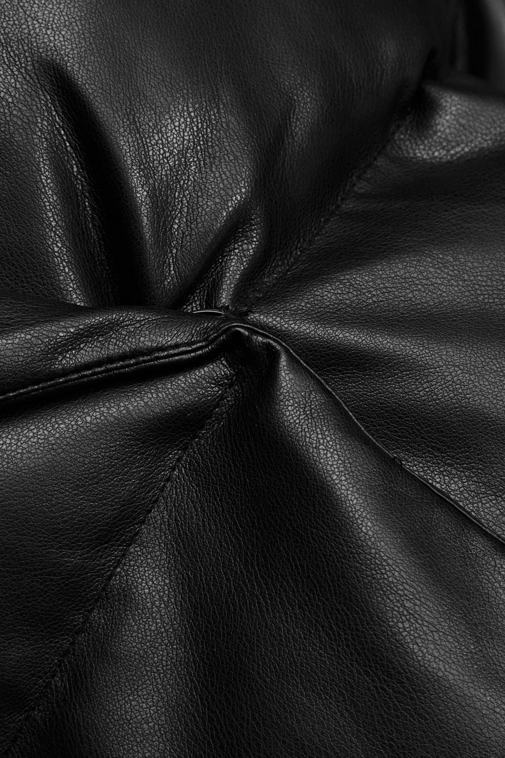 JAKKE. Patricia quilted faux leather hooded down jacket