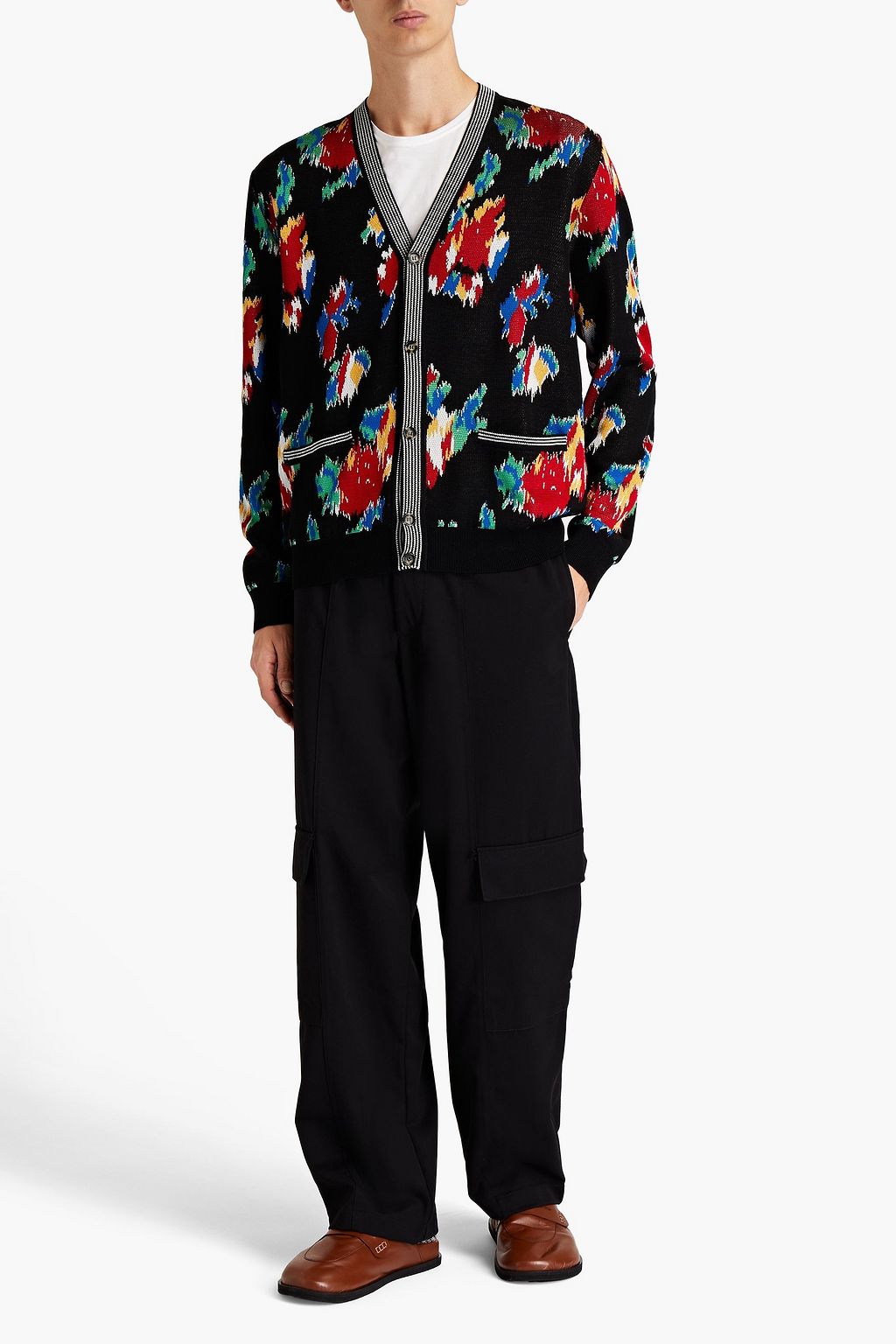 MISSONI Jacquard-knit cotton-blend cardigan