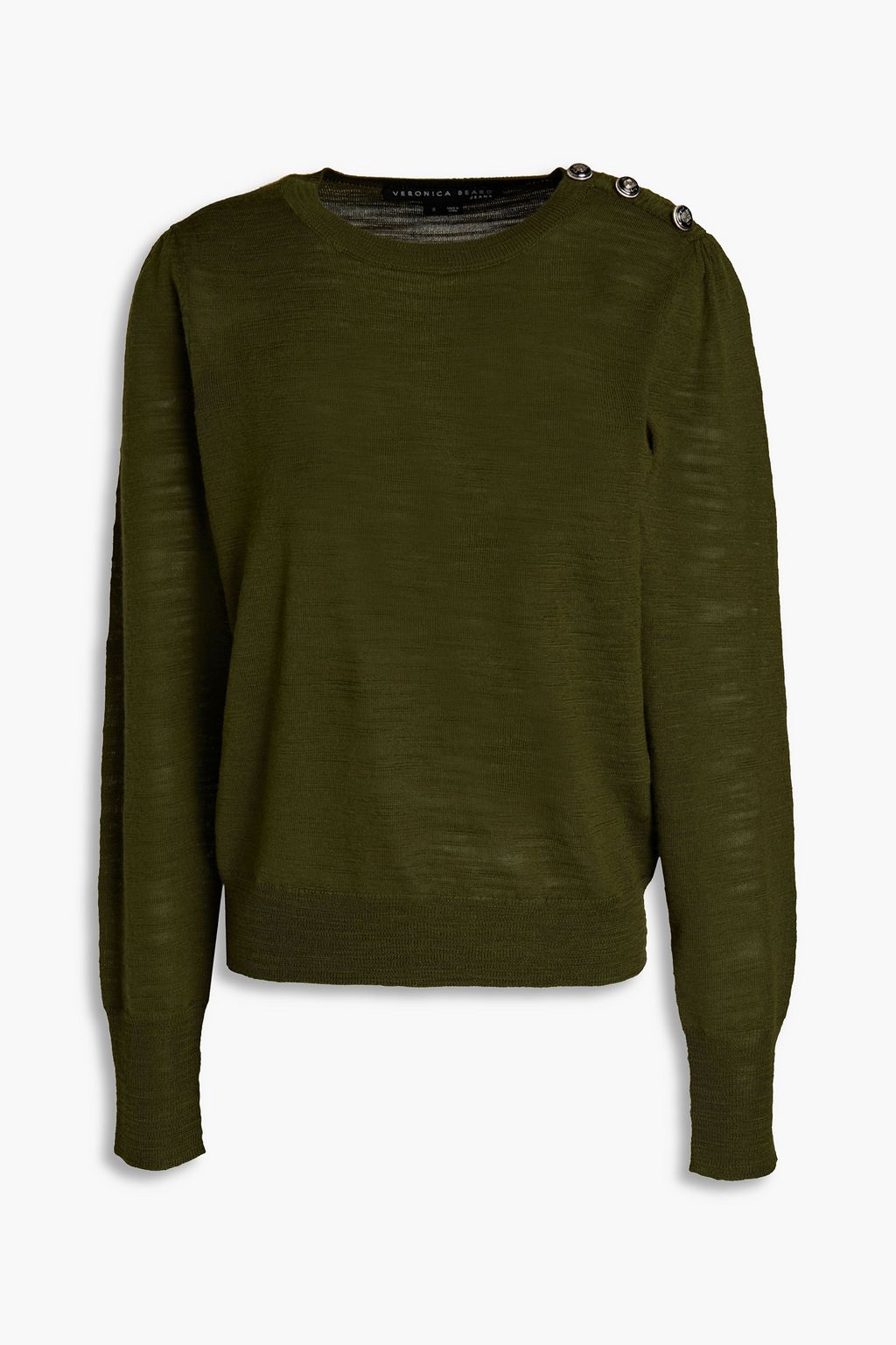 Army green Grayden button-embellished 