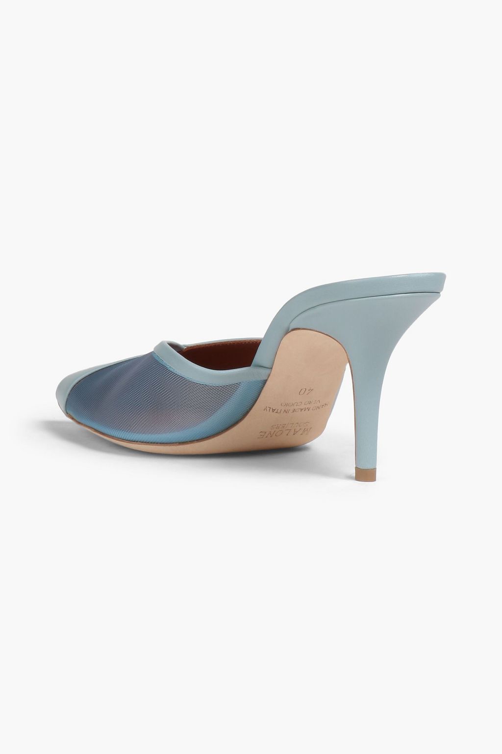 MALONE SOULIERS Vita mesh-paneled leather pumps