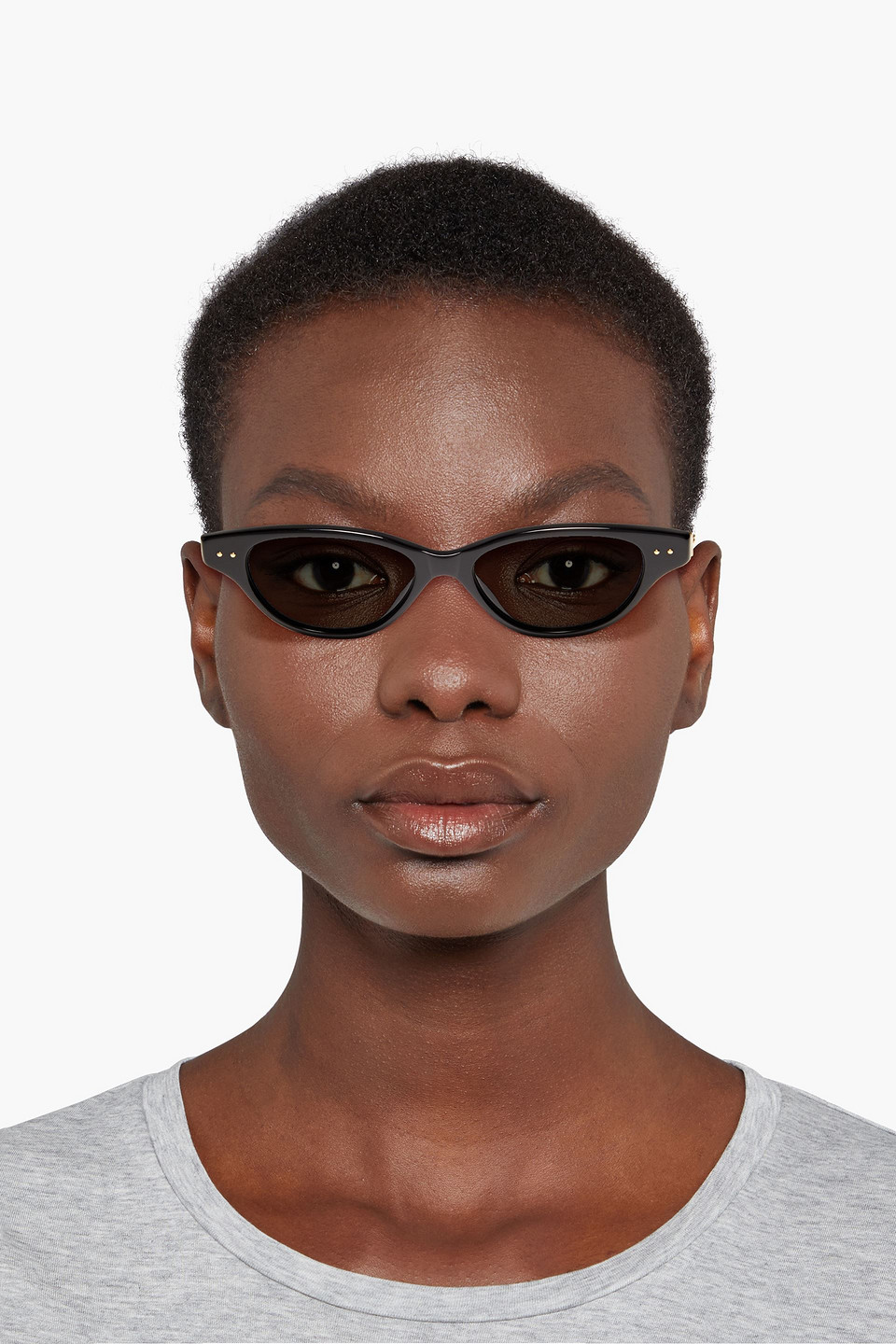 Linda Farrow Cat-eye Acetate Sunglasses In Black