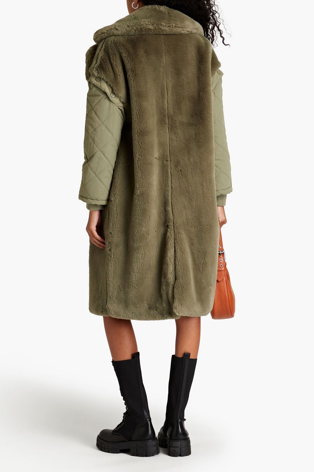 JAKKE. Kathy quilted shell-paneled faux fur coat