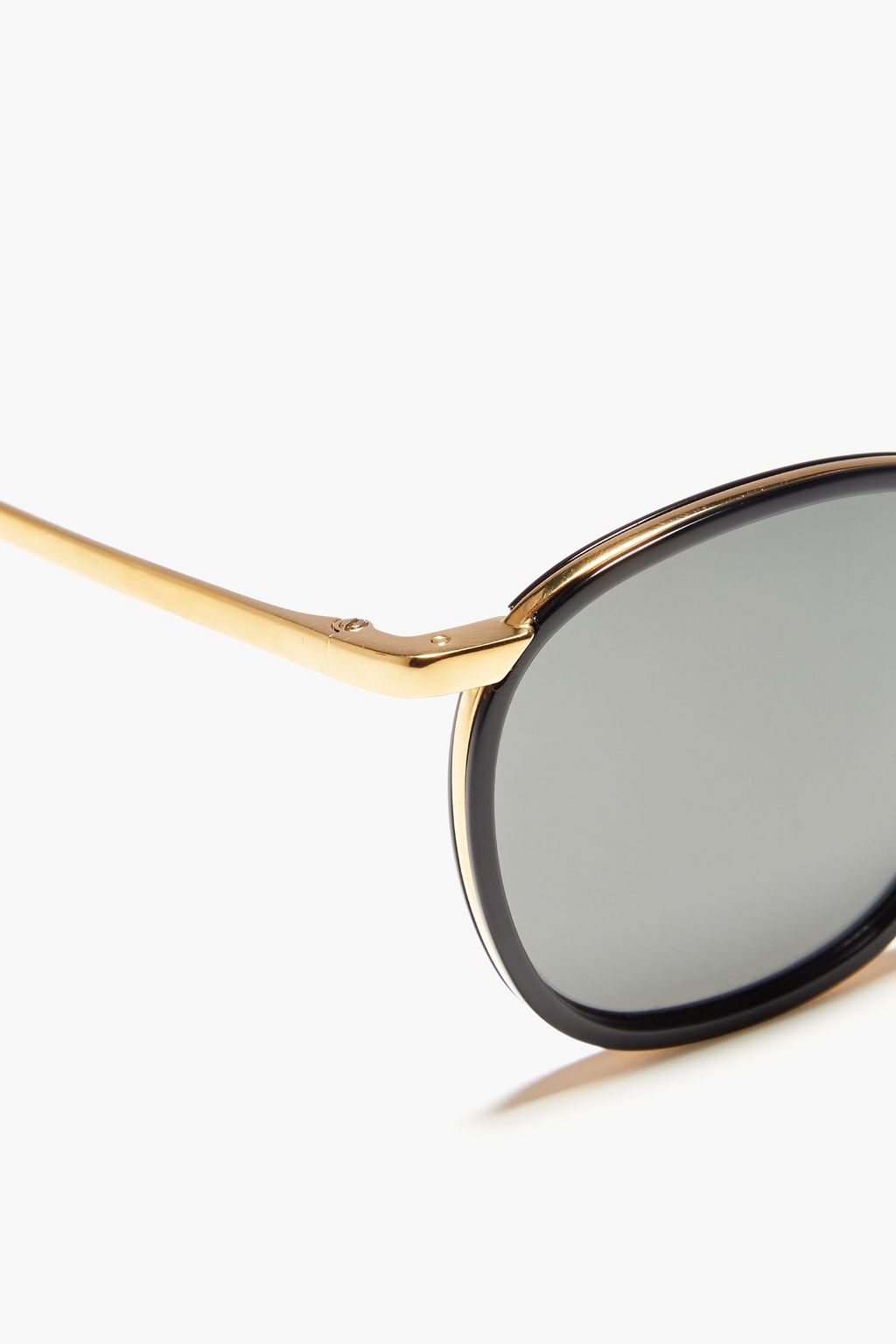 LINDA FARROW Square-frame gold-tone and titanium sunglasses