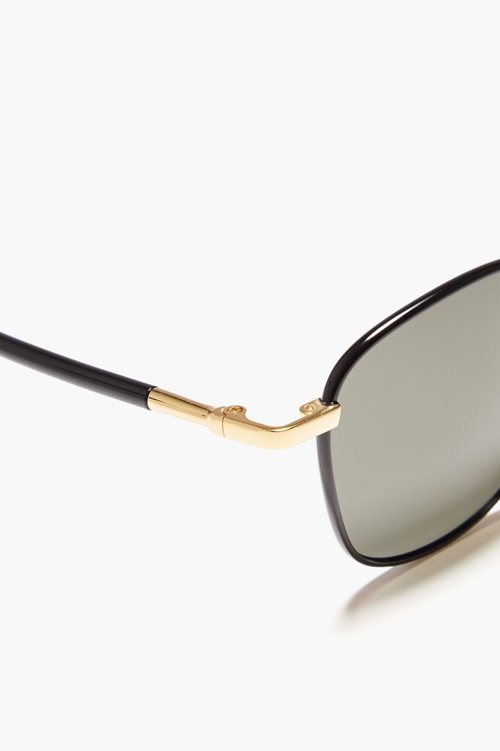 LINDA FARROW Square-frame gold-tone and titanium sunglasses