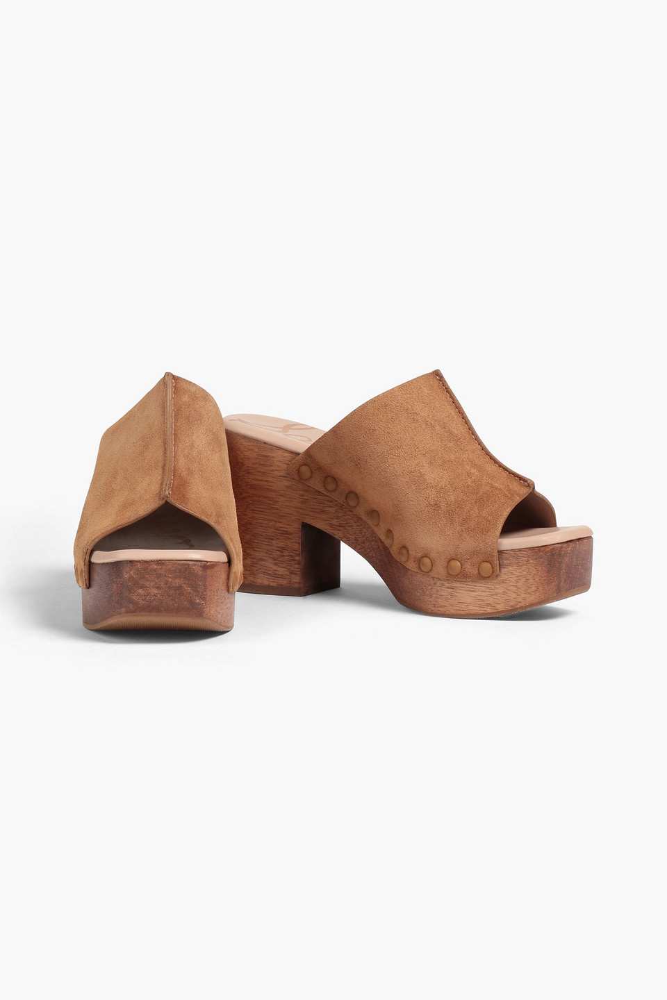 Sam Edelman Josselyn Suede Platform Mules In Light Brown