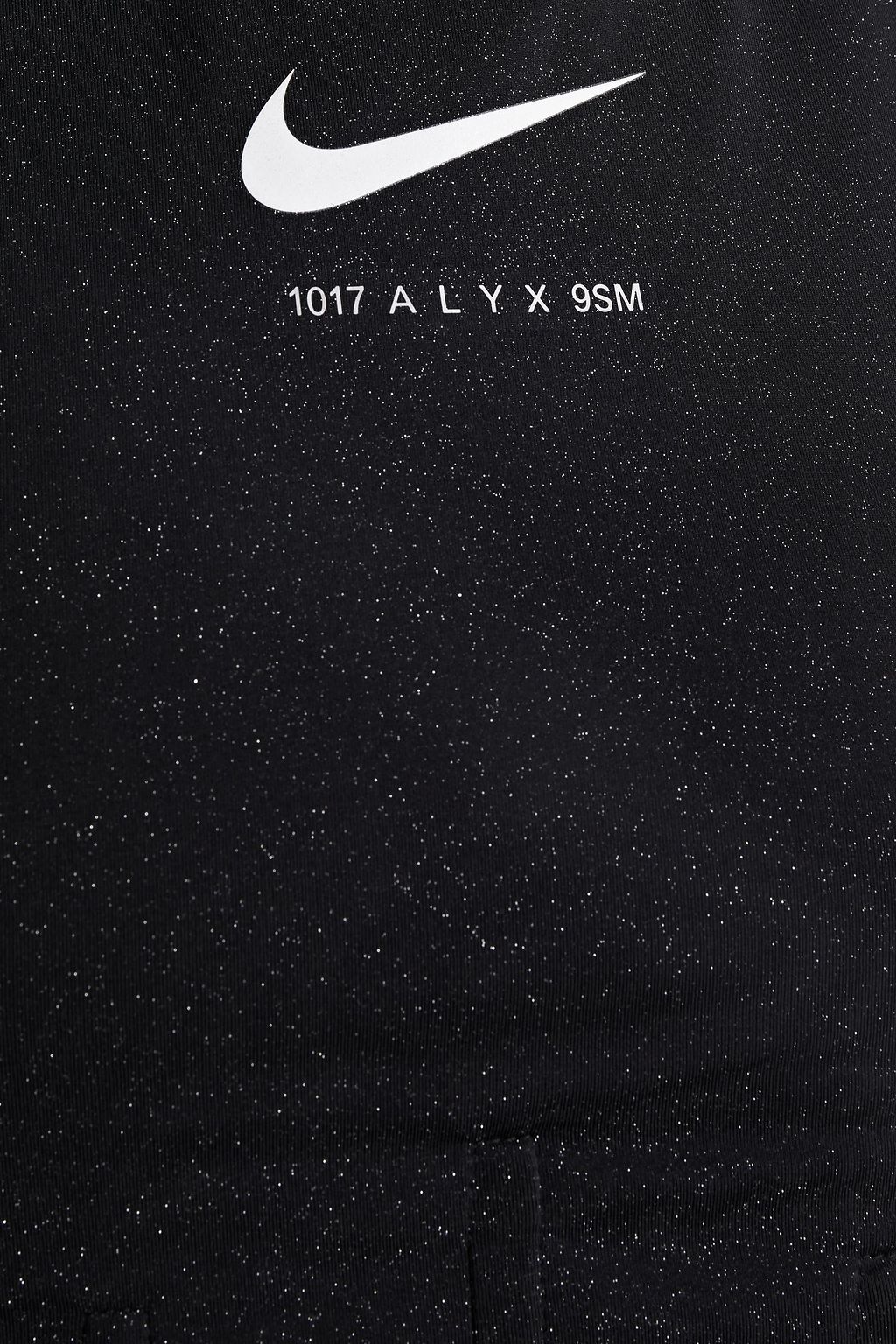 NIKE Cropped printed metallic stretch-jersey tank