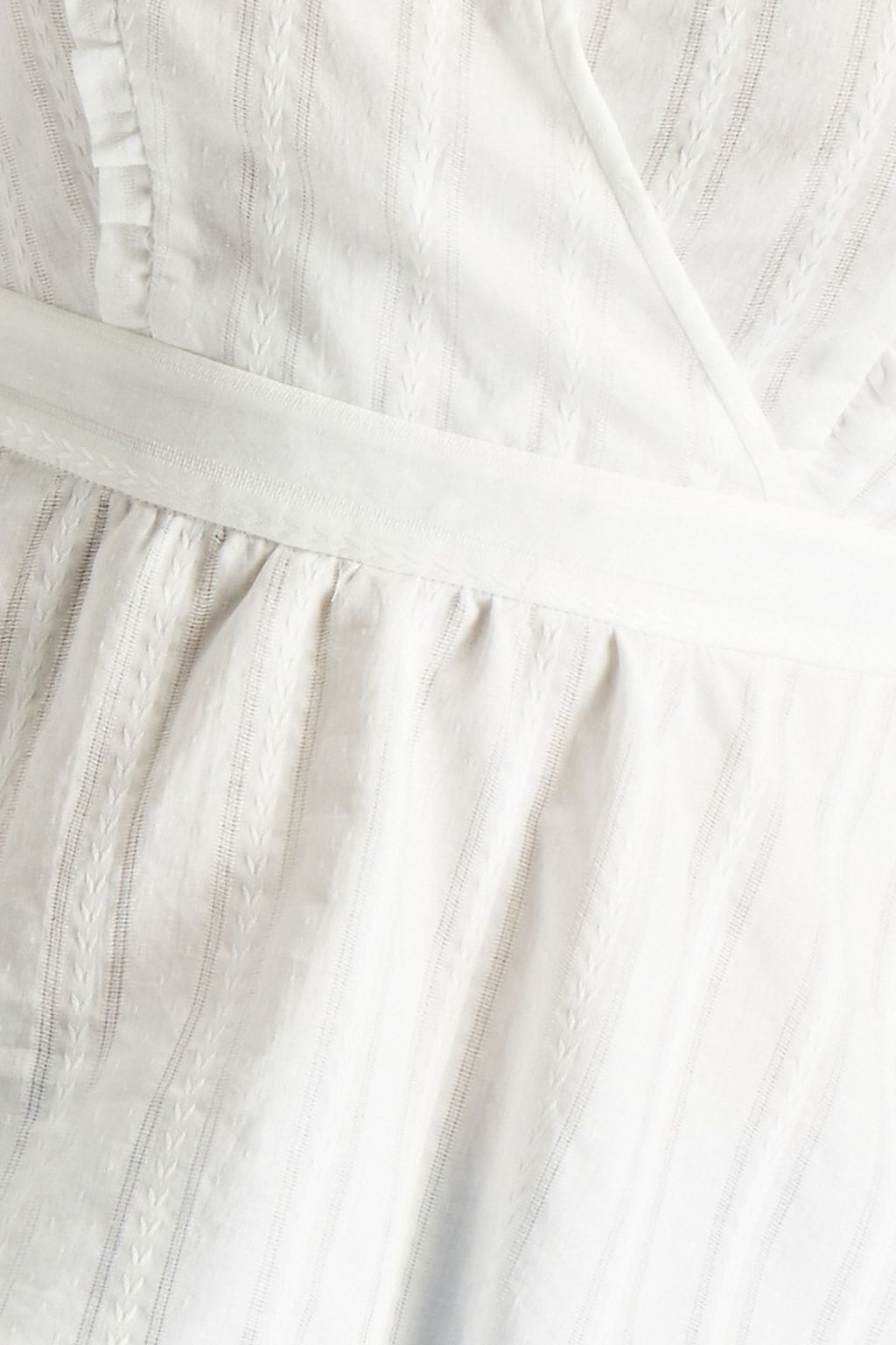 DIANE VON FURSTENBERG Erin ruffle-trimmed cotton-jacquard peplum blouse