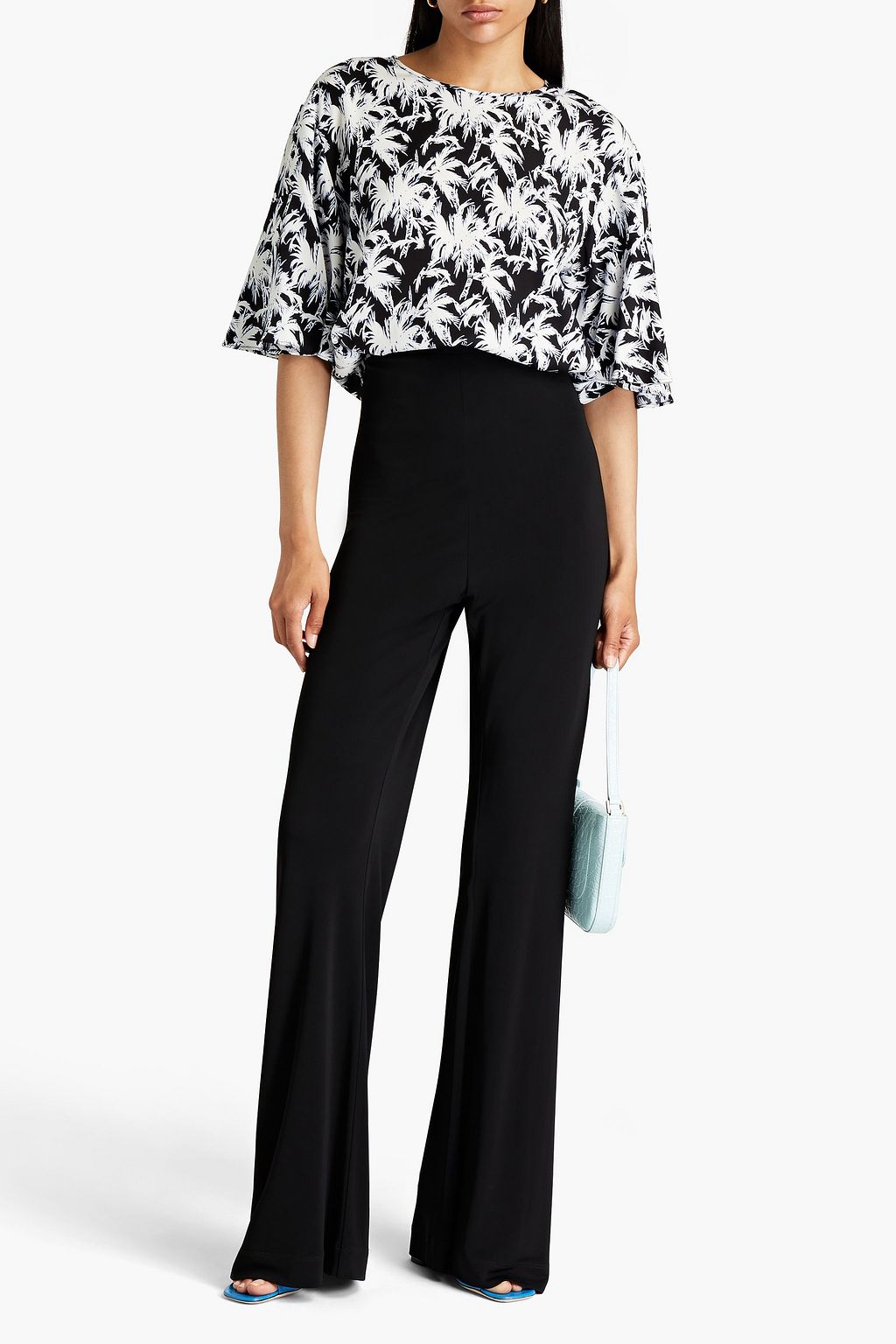 DIANE VON FURSTENBERG Arlene printed stretch-cady top