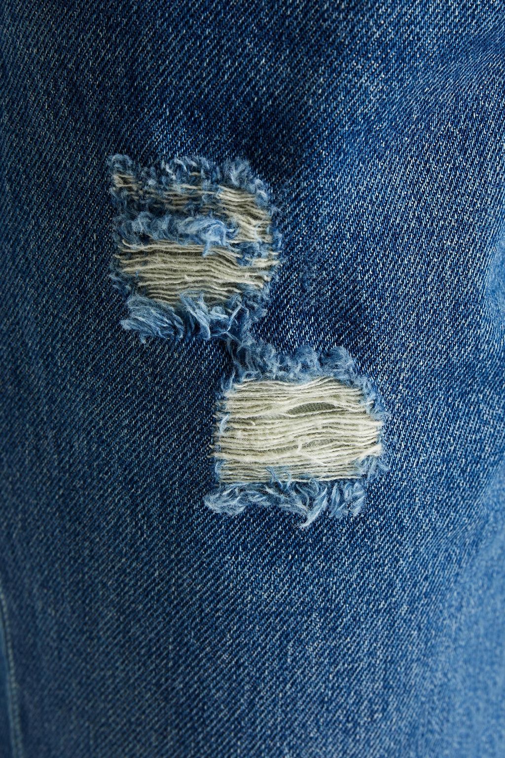 OFFICINE GÉNÉRALE Naomi Cropped Boyfriend-Jeans in Distressed-Optik