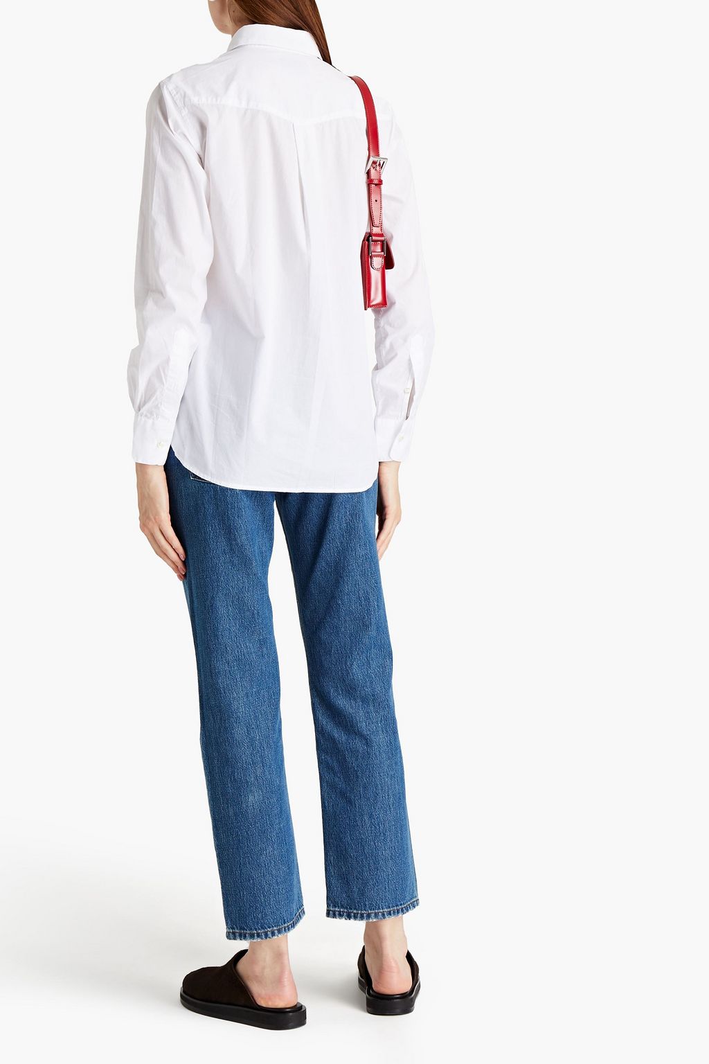 OFFICINE GÉNÉRALE Naomi Cropped Boyfriend-Jeans in Distressed-Optik