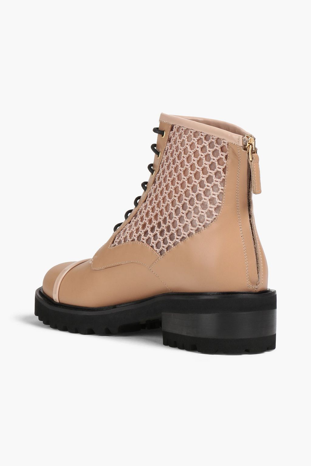 MALONE SOULIERS Bryce メッシュ&レザー コンバットブーツ