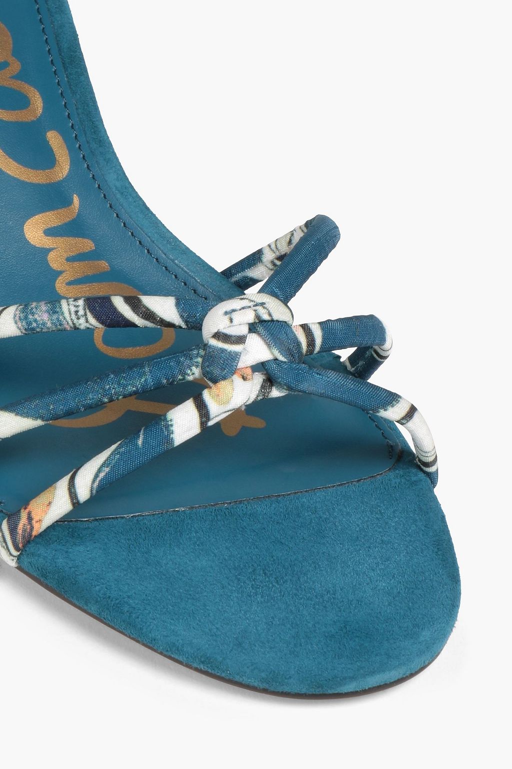 SAM EDELMAN Jayde printed shell and suede sandals