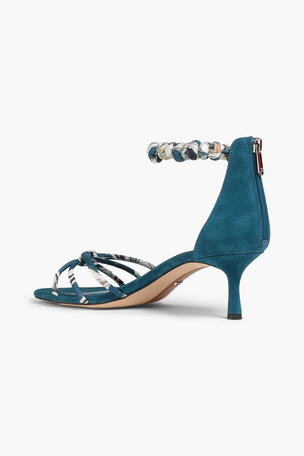 SAM EDELMAN Jayde printed shell and suede sandals