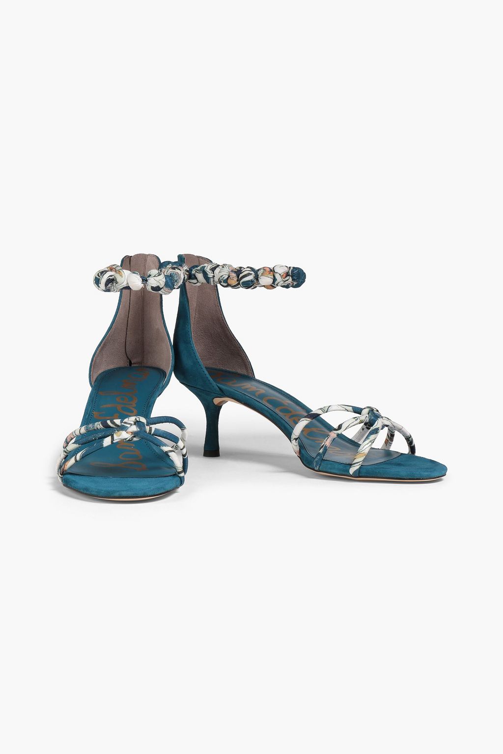 SAM EDELMAN Jayde printed shell and suede sandals