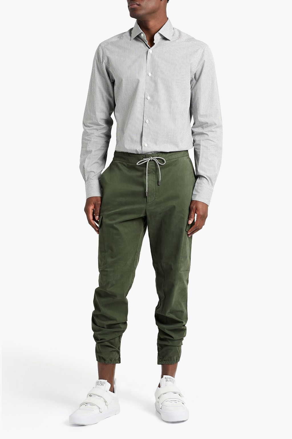 ZEGNA Striped cotton-poplin shirt