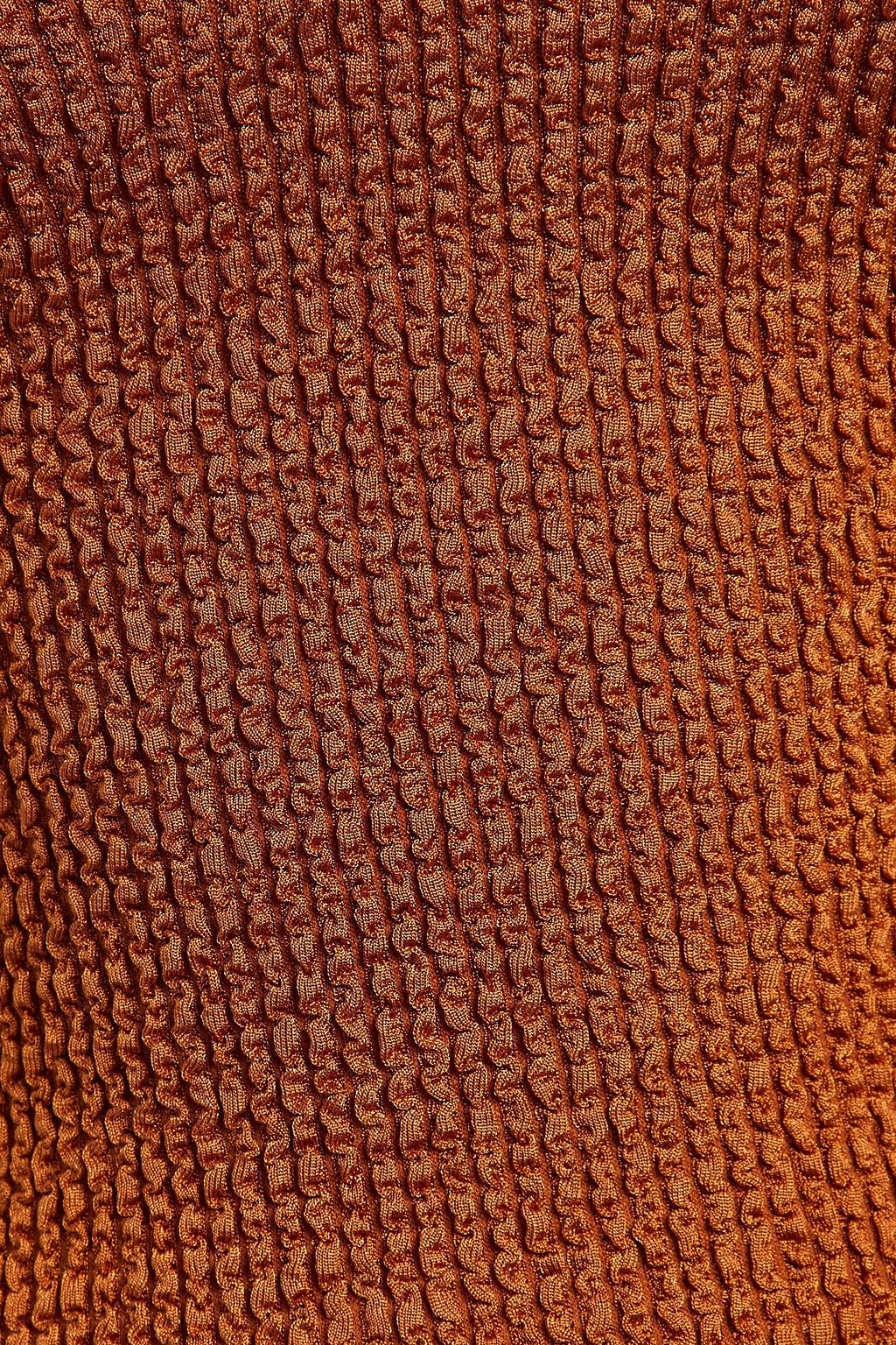 VERONICA BEARD Salis seersucker halterneck swimsuit