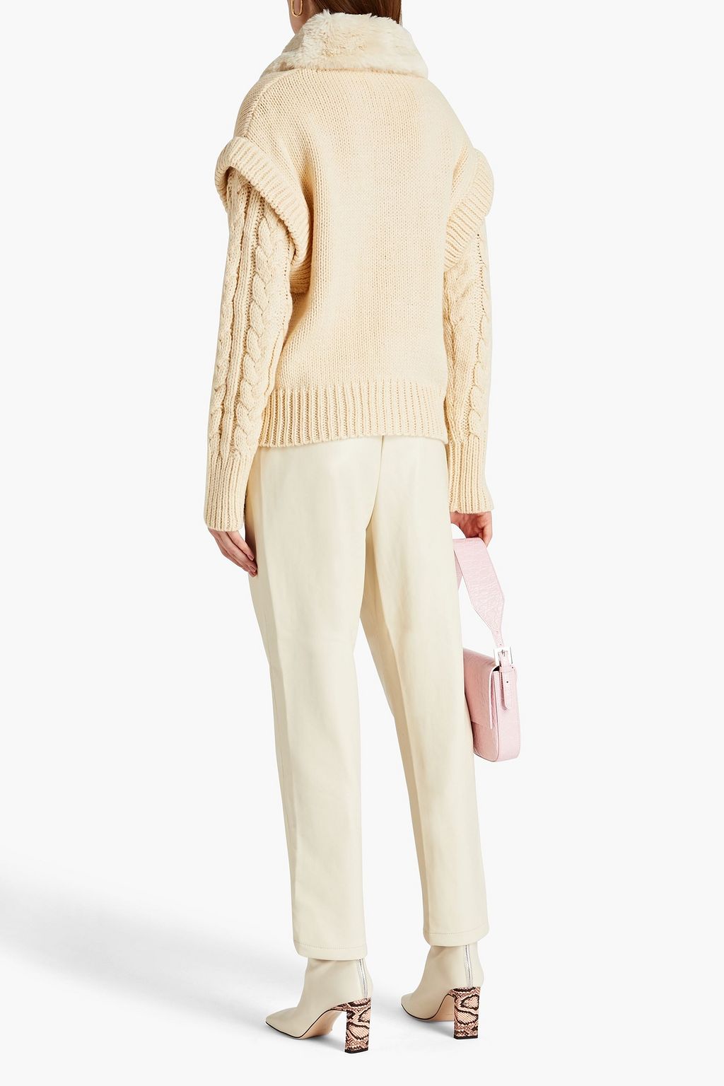 JAKKE. Cropped vegan leather tapered pants