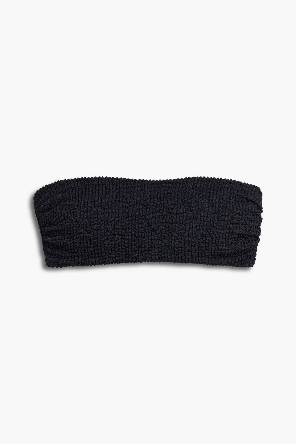 Veronica Beard Catarina Seersucker Bandeau Bikini Top In Black