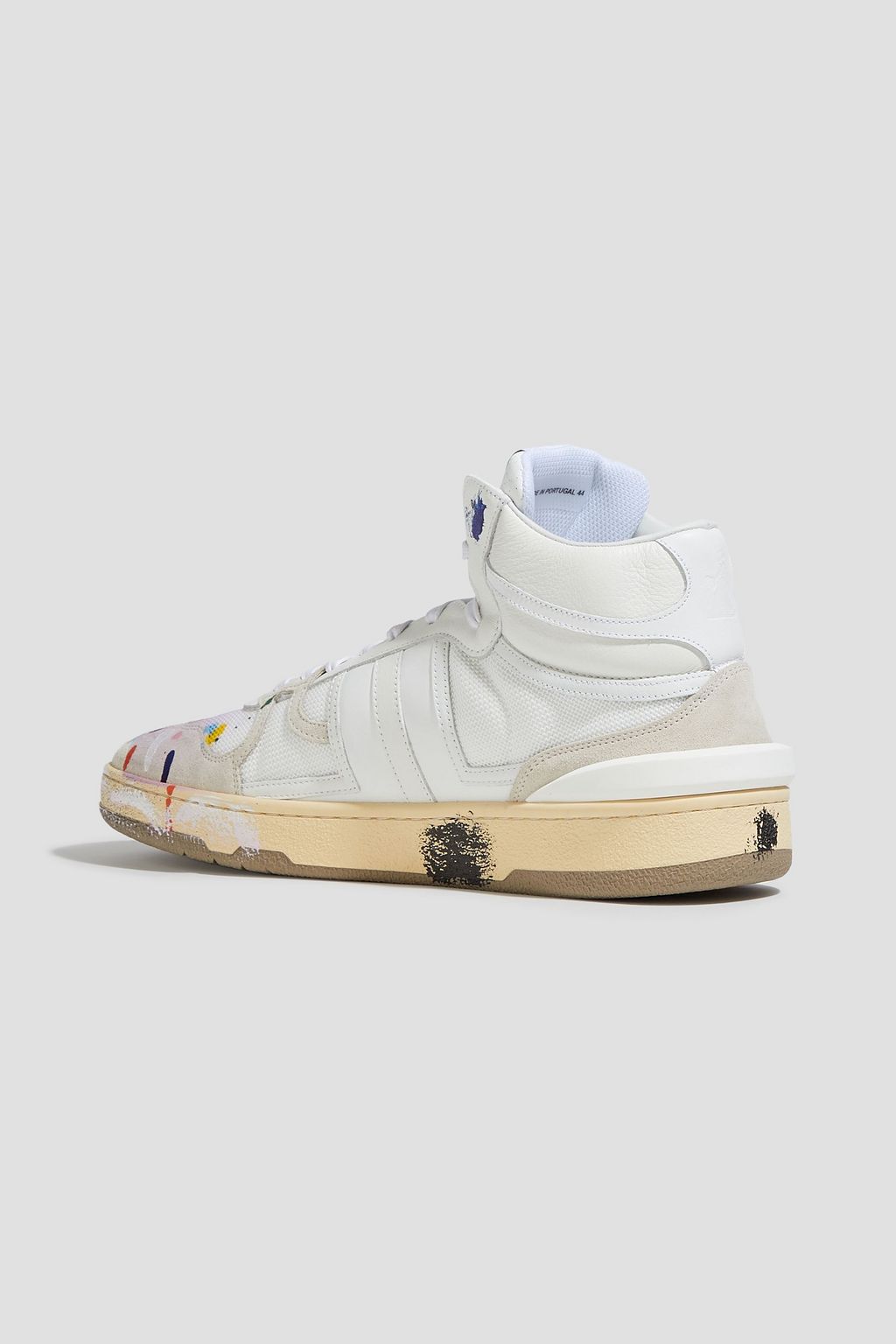 GALLERY DEPT. X LANVIN Painted suede-trimmed mesh and leather sneakers