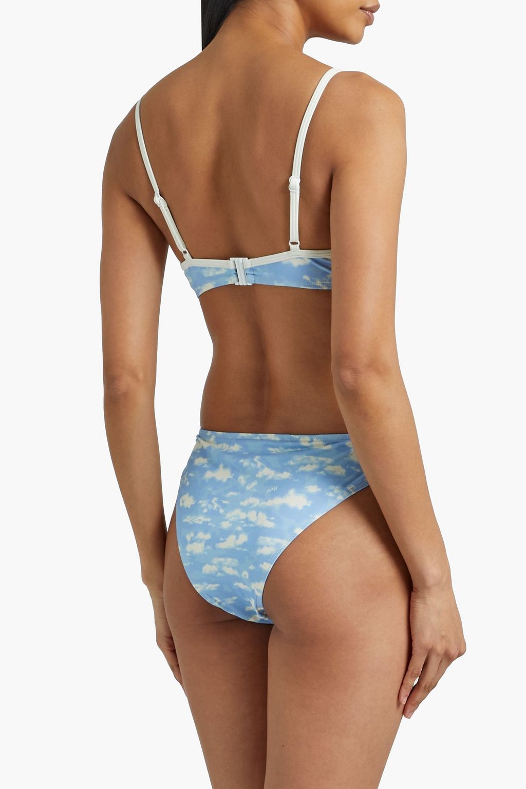HVN Printed underwired bikini top