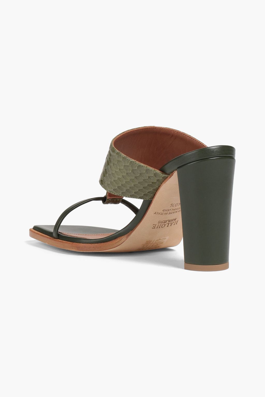 MALONE SOULIERS Didi leather-trimmed elaphe sandals