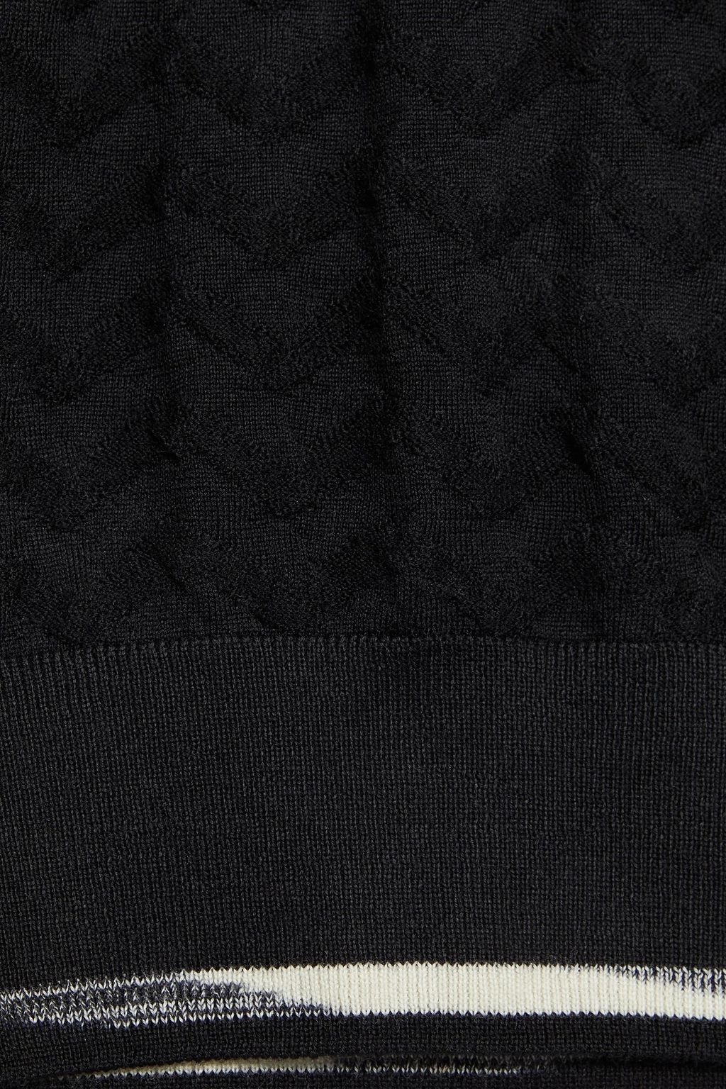 MISSONI Crochet-knit wool turtleneck sweater